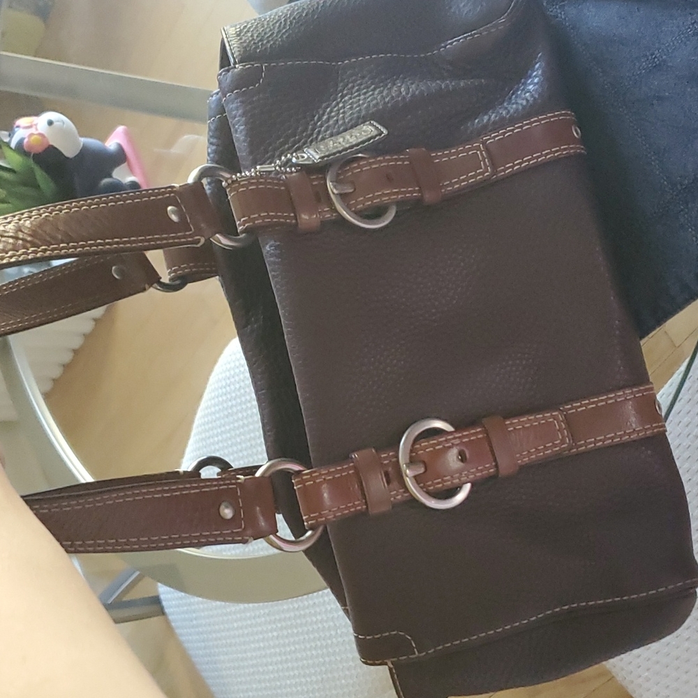 Leather coach bag